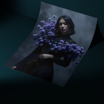 Midnight Bloom – Dark Floral Art Print