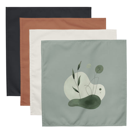 Organic Flow designer cloth napkins set of 4 - eco-friendly reusable table linens in earthy tones by MoViStudioCo