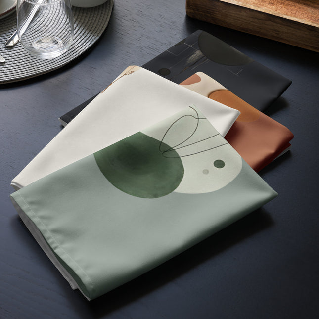 Organic Flow designer cloth napkins set of 4 - eco-friendly reusable table linens in earthy tones by MoViStudioCo