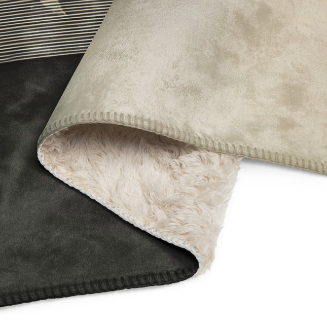 Ultra-soft Sherpa fleece blanket with moon design - cozy weighted throw for bed or couch by MoViStudioCo